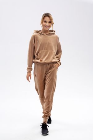 FeelJ Hoodie Mikina Velvet Camel